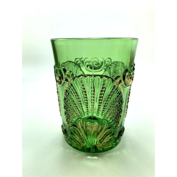 EAPG National Glass Geneva Emerald Green Rocks Glasses. - Picture 10 of 10